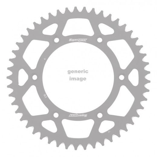REAR ALU SPROCKET SUPERSPROX RAL-210:49-SLV, SIDABRINĖS SPALVOS 49T, 520