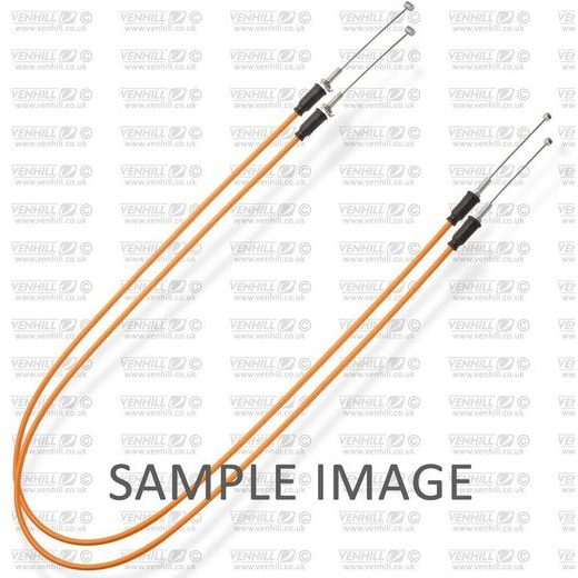 THROTTLE CABLES (PAIR) VENHILL H02-4-068-OR FEATHERLIGHT, ORANŽINĖS SPALVOS