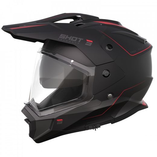 ŠALMAS SHOT TREK MAX VISION RALLY A06-21OE-B03-08 BLACK / RED MATT, S DYDŽIO
