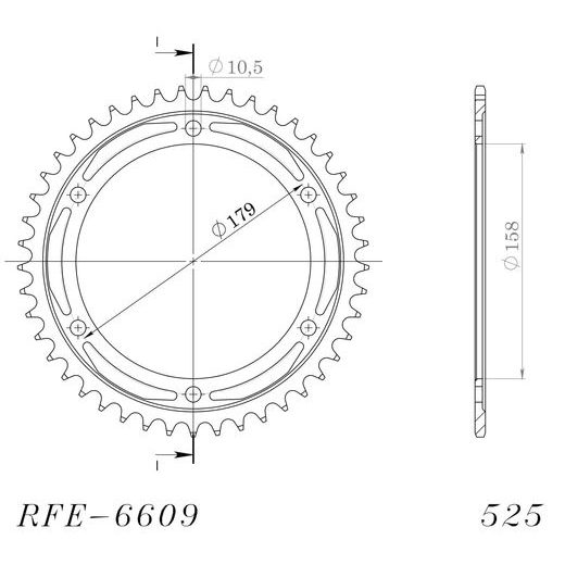 GALINĖ ŽVAIGŽDĖ SUPERSPROX RFE-6609:45-BLK, JUODOS SPALVOS 45T, 525