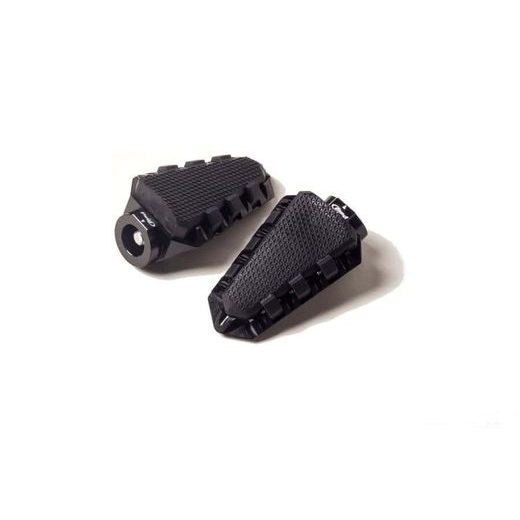 FOOTPEGS WITHOUT ADAPTERS PUIG TRAIL 7319N, JUODOS SPALVOS WITH RUBBER