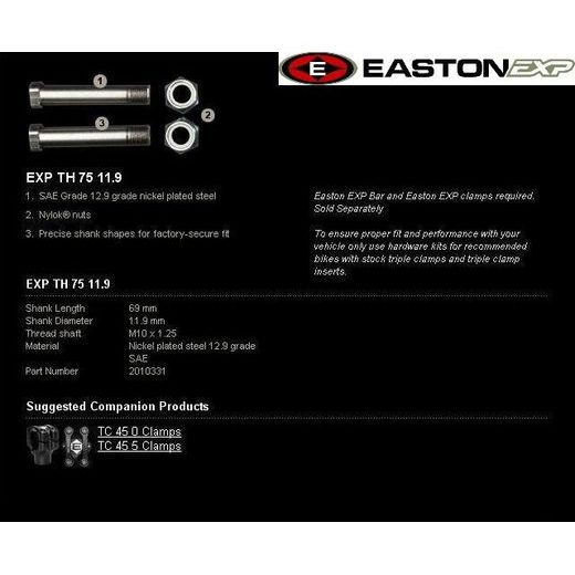VAIRO MONTAVIMO RINKINYS EASTON EXP EXP TH 75 11.9