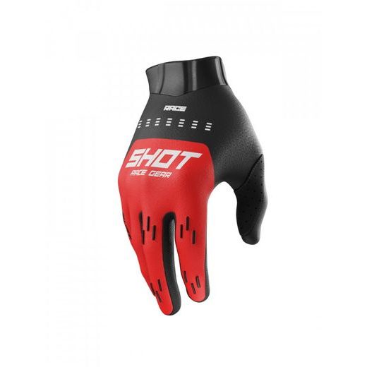 GLOVES SHOT RACE EVO A06-13B1-A05-08, RAUDONOS SPALVOS 08