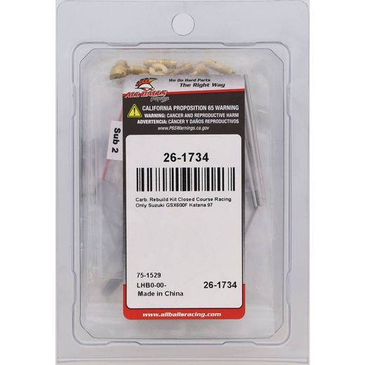 KARBIURATORIAUS REMONTINIS KOMPLEKTAS ALL BALLS RACING CARK26-1734