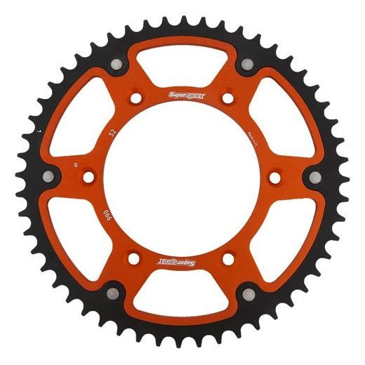 REAR SPROCKET SUPERSPROX STEALTH RST-990:52-ORG, ORANŽINĖS SPALVOS 52T, 520