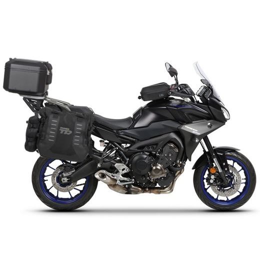COMPLETE SET OF SHAD TERRA TR40 ADVENTURE SADDLEBAGS AND SHAD TERRA BLACK ALUMINIUM 55L TOPCASE, INCLUDING MOUNTING KIT SHAD YAMAHA MT-09 TRACER / TRACER 900