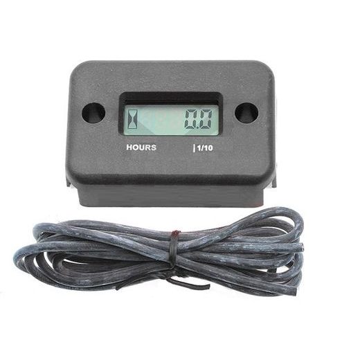 HOUR METER WITH WIRE MOTION STUFF (54X36,5X14,5MM), JUODOS SPALVOS