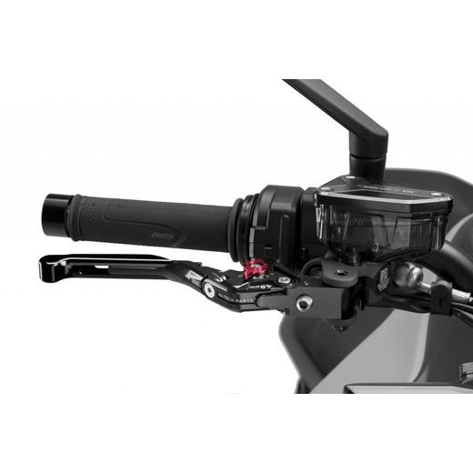 STABDŽIŲ RANKENĖLĖ BE ADAPTERIO PUIG 4.0 414NNR EXTENDABLE FOLDING, JUODAI RAUDONOS SPALVOS