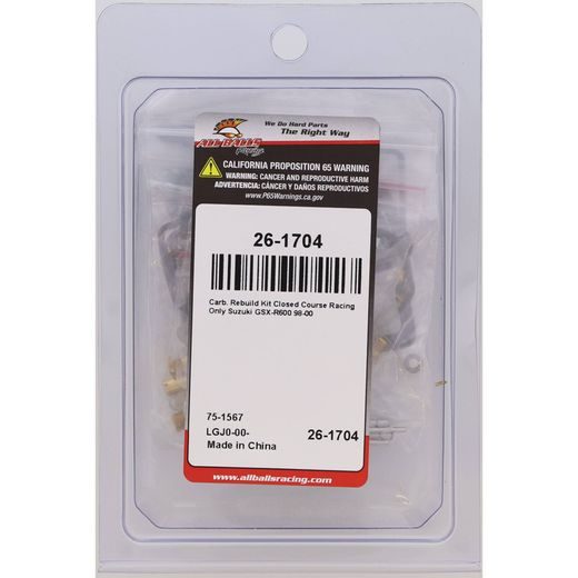 KARBIURATORIAUS REMONTINIS KOMPLEKTAS ALL BALLS RACING CARK26-1704