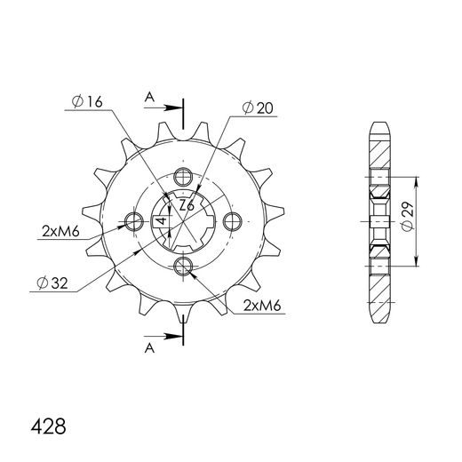CHAIN KIT EK -, SIDABRINĖS SPALVOS CHAIN 428 DEH, NON-SEALED, CHK FRONT SPROCKET SUPERSPROX, CHK REAR SPROCKET SUPERSPROX SKIRTAS SUZUKI RG 80 GAMMA 1986-1987