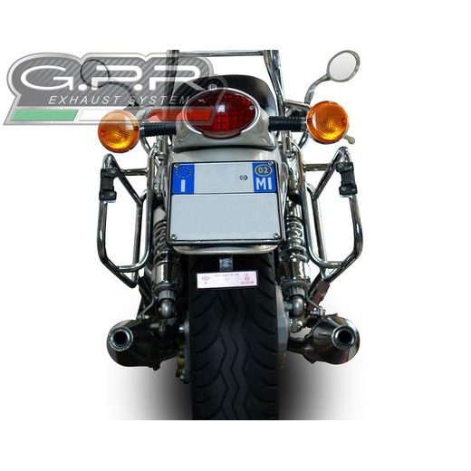 DUAL SLIP-ON EXHAUST GPR VINTACONE GU.58.03.VIC BRUSHED STAINLESS STEEL INCLUDING REMOVABLE DB KILLERS AND LINK PIPES