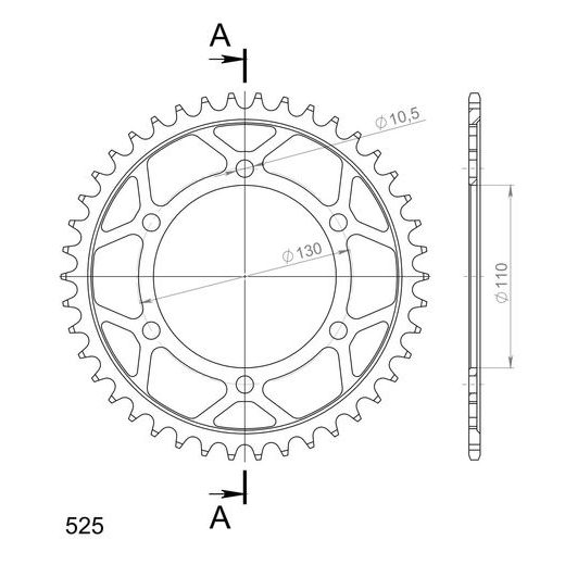 GALINĖ ŽVAIGŽDĖ SUPERSPROX RFE-480:42-BLK, JUODOS SPALVOS 42T, 525