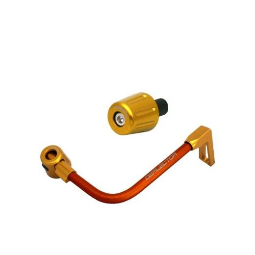 LEVER GUARD ACCOSSATO WITH ORANGE HOSE AND JOINT RIGHT, ALUMINIUM