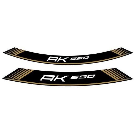 RATLANKIO LIPDUKAS PUIG AK550 9630O, AUKSO SPALVOS SET OF 8 RIM STRIPS