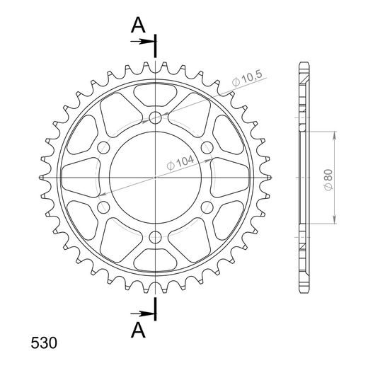 GALINĖ ŽVAIGŽDĖ SUPERSPROX RFE-488:38-BLK, JUODOS SPALVOS 38T, 530