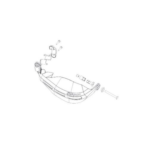 RANKŲ APSAUGOS POLISPORT NOMAD 8304800002 SU UNIVERSALIU PLASTIKINIU TVIRTINIMU, JUODOS SPALVOS