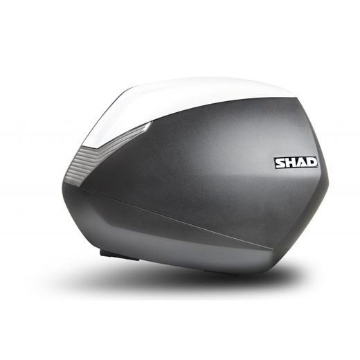 ŠONINĖS DĖŽĖS SU SPALVOTU DANGTELIU SHAD SH36, BALTOS SPALVOS (PAIR) WITH PREMIUM LOCK