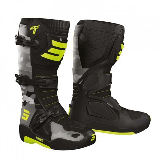 BOOTS SHOT RACE 4 A09-24C1-A01-43 CAMO / NEON YELLOW 43 DYDŽIO
