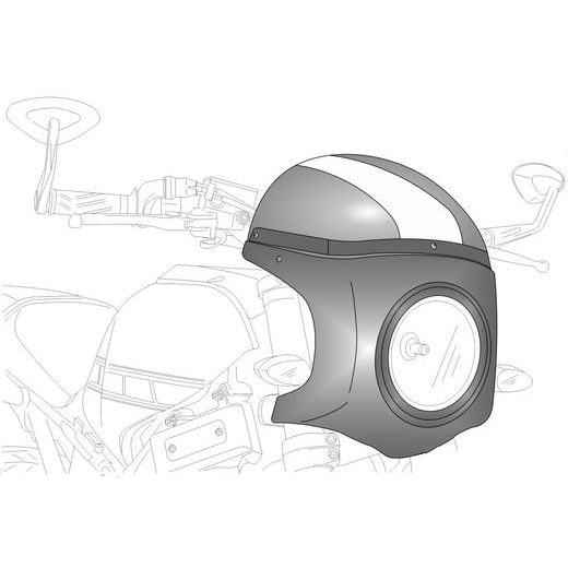 ATSKIRAS PUIG SEMI-FAIRING 9231J MATINĖ JUODA D 180MM