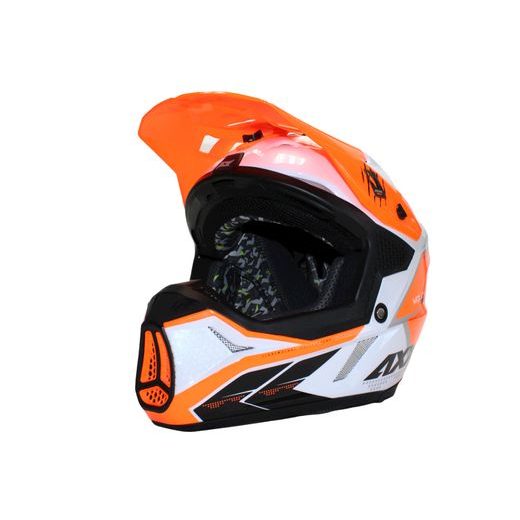 MX HELMET AXXIS WOLF ABS STAR TRACK A4 GLOSS FLUOR ORANGE, S DYDŽIO