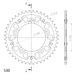 REAR SPROCKET SUPERSPROX STEALTH RST-1800:44-GLD, AUKSO SPALVOS 44T, 530