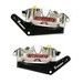 PAIR OF FRONT RADIAL BRAKE CALIPERS + BRAKET ACCOSSATO KITA28 FOR HARLEY DAVIDSON