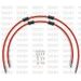 RACE FRONT BRAKE HOSE KIT VENHILL POWERHOSEPLUS KAW-9008F-RD (2 ŽARNELĖS RINKINYJE) RED HOSES, CHROMED FITTINGS