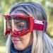GOGGLES ARIETE 8K ENDURO 14960-ERR DOUBLE CLEAR LENS, RAUDONOS SPALVOS