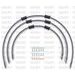 STANDARD FRONT BRAKE HOSE KIT VENHILL POWERHOSEPLUS KAW-10007F (3 ŽARNELĖS RINKINYJE) CLEAR HOSES, CHROMED FITTINGS