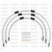 STANDARD FRONT BRAKE HOSE KIT VENHILL POWERHOSEPLUS KAW-7011F-WT (3 ŽARNELĖS RINKINYJE) WHITE HOSES, CHROMED FITTINGS