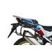 COMPLETE SET OF BLACK ALUMINUM CASES SHAD TERRA, 48L TOPCASE + 36L / 47L SIDE CASES, INCLUDING MOUNTING KIT AND PLATE SHAD HONDA CRF 1100 AFRICA TWIN