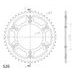 REAR SPROCKET SUPERSPROX STEALTH RST-990:48-ORG, ORANŽINĖS SPALVOS 48T, 520