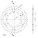 REAR SPROCKET SUPERSPROX STEALTH RST-498:46-GLD, AUKSO SPALVOS 46T, 525