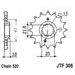 CHAIN KIT EK -, AUKSINĖS SPALVOS CHAIN 520 ZVX, X-RING (X, NX, QX, XS), CHK FRONT SPROCKET JT CHK RUBBER CUSHIONED, CHK REAR SPROCKET JT SKIRTAS HONDA NX 650 DOMINATOR 1989-1990