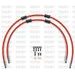 RACE FRONT BRAKE HOSE KIT VENHILL POWERHOSEPLUS TRI-9015FB-RD (2 ŽARNELĖS RINKINYJE) RED HOSES, BLACK FITTINGS
