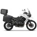 COMPLETE SET OF BLACK ALUMINUM CASES SHAD TERRA, 37L TOPCASE + 36L / 47L SIDE CASES, INCLUDING MOUNTING KIT AND PLATE SHAD TRIUMPH TIGER 800