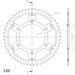 REAR SPROCKET SUPERSPROX STEALTH RST-210:53-GLD, AUKSO SPALVOS 53T, 520