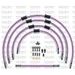 STANDARD FRONT BRAKE HOSE KIT VENHILL POWERHOSEPLUS KAW-9001FB-PU (5 ŽARNELĖS RINKINYJE) PURPLE HOSES, BLACK FITTINGS