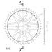 CHAIN KIT EK -, SIDABRINĖS SPALVOS CHAIN 520 H, NON-SEALED, CHK FRONT SPROCKET SUPERSPROX, CHK REAR SPROCKET SUPERSPROX SKIRTAS YAMAHA XT 250 1981-1987