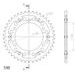 REAR SPROCKET SUPERSPROX STEALTH RST-499:42-GLD, AUKSO SPALVOS 42T, 530