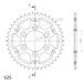 REAR SPROCKET SUPERSPROX STEALTH RST-1489:42-GLD, AUKSO SPALVOS 42T, 525