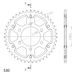REAR SPROCKET SUPERSPROX STEALTH RST-1524:44-SLV, SIDABRINĖS SPALVOS 44T, 530