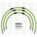 STANDARD FRONT BRAKE HOSE KIT VENHILL POWERHOSEPLUS KAW-7009FB-GR (3 ŽARNELĖS RINKINYJE) GREEN HOSES, BLACK FITTINGS