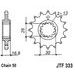 CHAIN KIT EK -, SIDABRINĖS SPALVOS CHAIN 530 DEX, X-RING (X, NX, QX, XS), CHK FRONT SPROCKET JT, CHK REAR SPROCKET JT SKIRTAS HONDA CBR 900 RR FIREBLADE 1992-1995