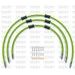 STANDARD FRONT BRAKE HOSE KIT VENHILL POWERHOSEPLUS SUZ-7003F-GR (3 ŽARNELĖS RINKINYJE) GREEN HOSES, CHROMED FITTINGS