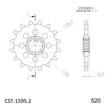 PRIEKŠĒJAIS ZOBRATS SUPERSPROX CST-1595:16 16T, 520