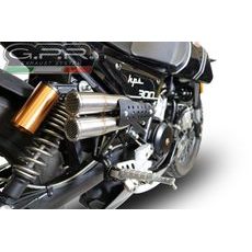SLIP-ON EXHAUST GPR F205 MD.4.DUP BRUSHED STAINLESS STEEL INCLUDING REMOVABLE DB KILLER AND LINK PIPE