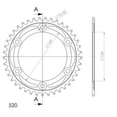 AIZMUGURĒJAIS ZOBRATS SUPERSPROX RFE-1308:40-BLK MELNS/PELĒKS 40T, 520
