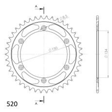 AIZMUGURĒJAIS ZOBRATS SUPERSPROX RFE-460:42-BLK MELNS/PELĒKS 42T, 520