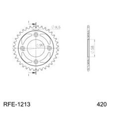 AIZMUGURĒJAIS ZOBRATS SUPERSPROX RFE-1213:36-BLK MELNS/PELĒKS 36T, 420